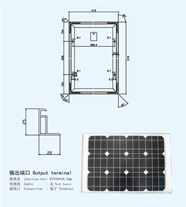The solar panels of commonly used Middle power - Glass encapsulated