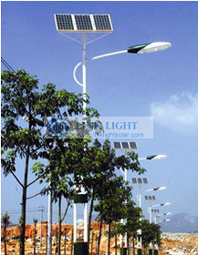 Solar street path light